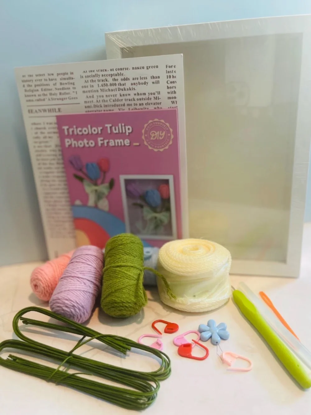 Floral Crochet kit with Photo Frame DIY craft kit
